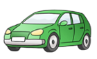 Illustration zeigt ein grünes Auto