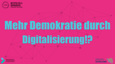 Logo Mehr Demokratie durch Digitalisierung!?