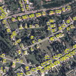 Luftbild mit Hausnummern