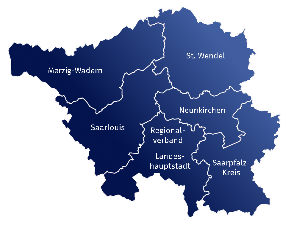 Zensus 2022 Saarlandkarte