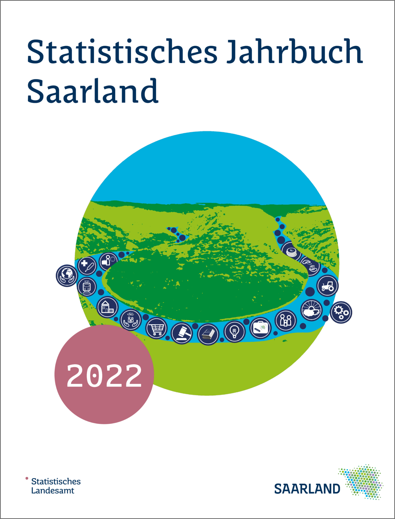 Cover Jahrbuch 2022 (Foto: Statistisches Landesamt Saarland) Cover Jahrbuch 2022