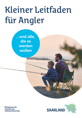 Das Bild zeigt die Titelseite der Broschüre "Kleiner Leitfaden für Angler"