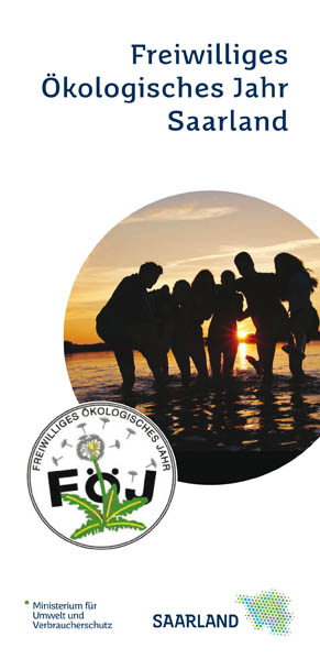 Das Bild zeigt die Titelseite des Flyers "Freiwilliges Ökologisches Jahr Saarland Cover"
