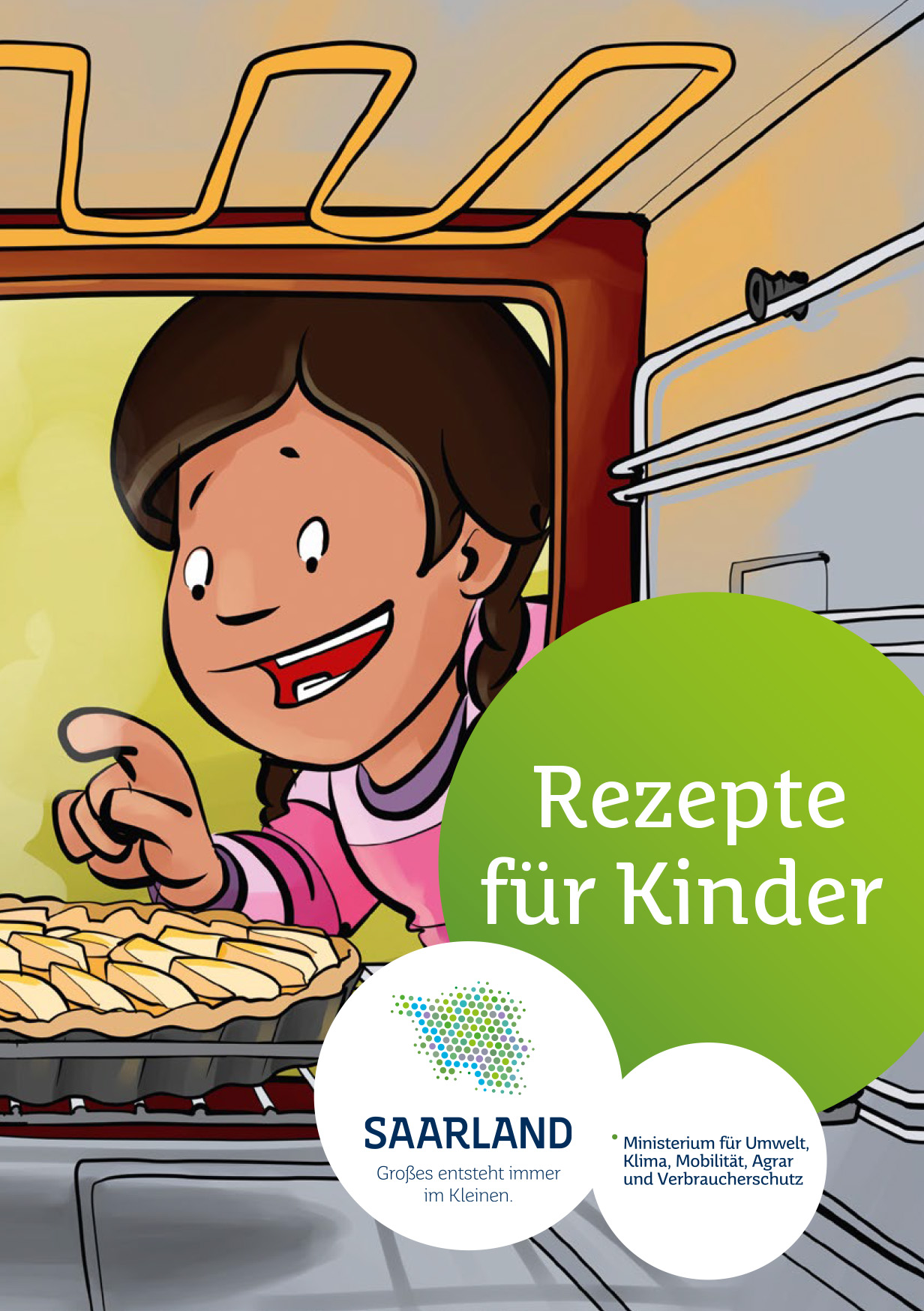 Das Bild zeigt die Titelseite der Broschüre "Rezepte für Kinder".