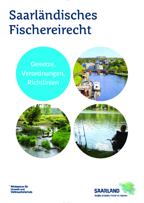 Das Bild zeigt die Titelseite der Broschüre "Saarländisches Fischereirecht"