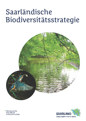 Das Bild zeigt die Titelseite der Broschüre "Saarländische Biodiversitätsstrategie".